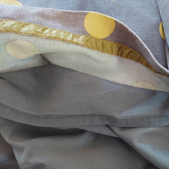 Boden Lavender Linen Blend Dress w/Yellow Polka Dots size 10L - Picture 13 of 14